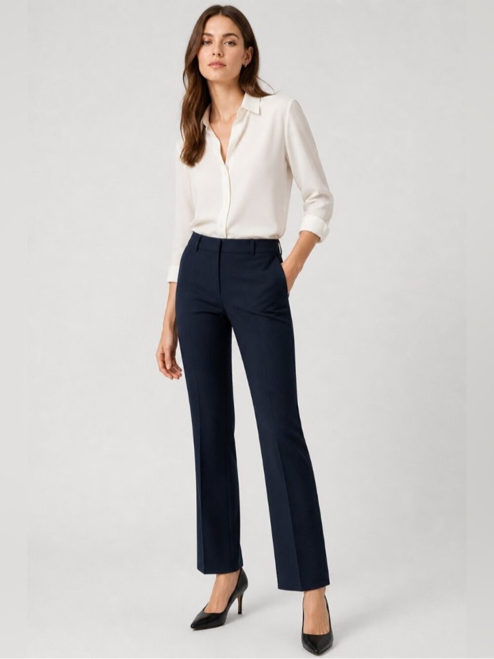 Elie Tahari Navy Tailored Dress Pants – Women’s Approx S